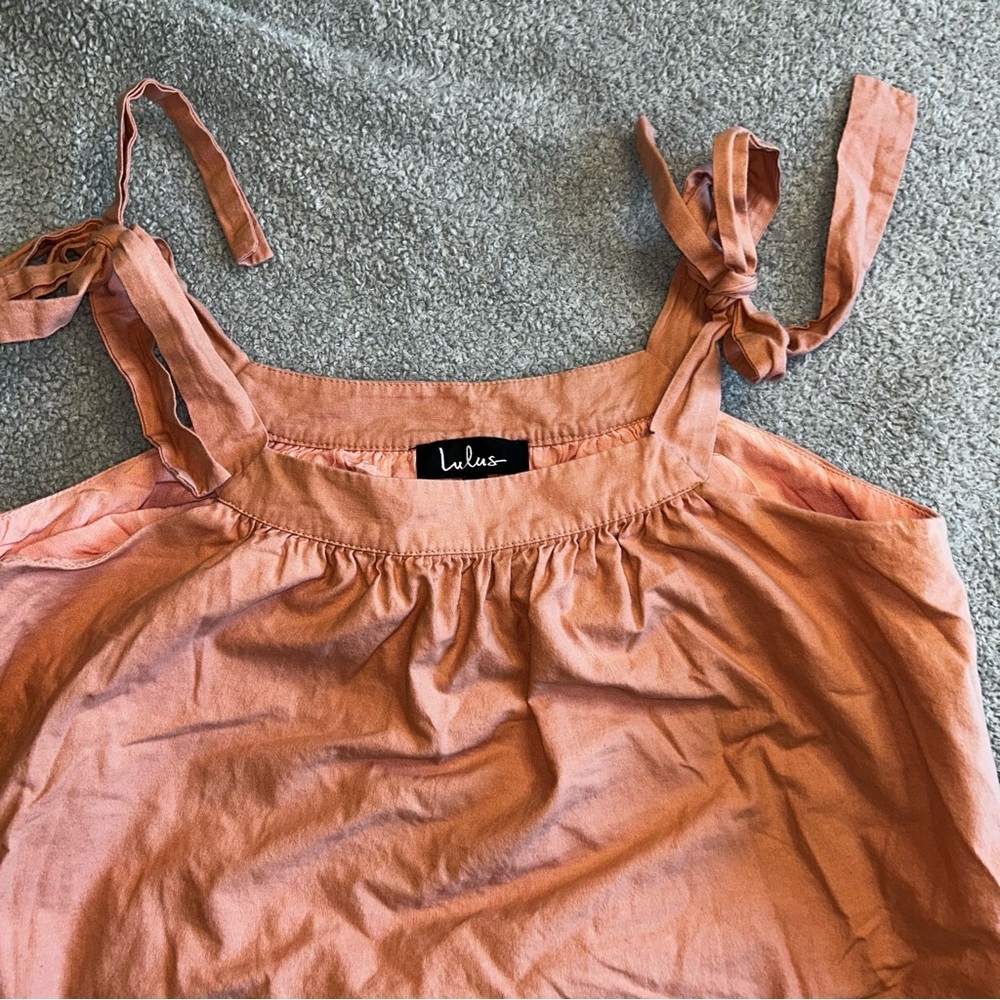 Lulu's Mini Dress in Soft Orange - Picture 2 of 6